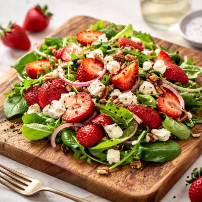 Strawberry and feta salad