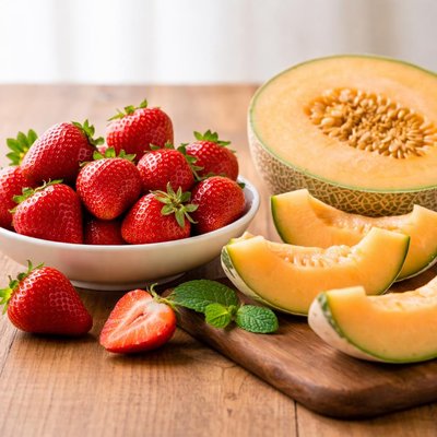 Strawberry and melon