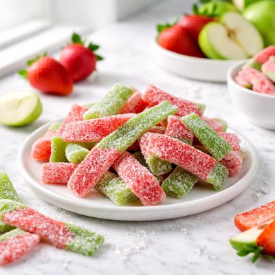 Strawberry apple sour candy