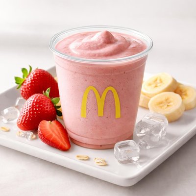 Strawberry banana smoothie small mcdonalds