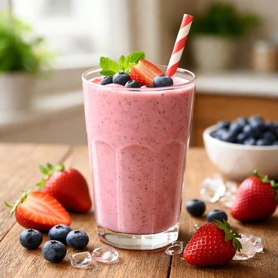 Strawberry blueberry smoothie