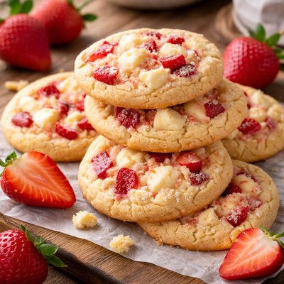 Strawberry cheesecake cookies