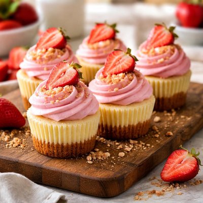 Strawberry cheesecake cupcakes