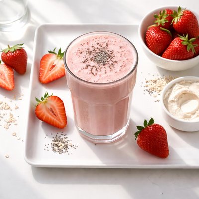 Strawberry core protein drink