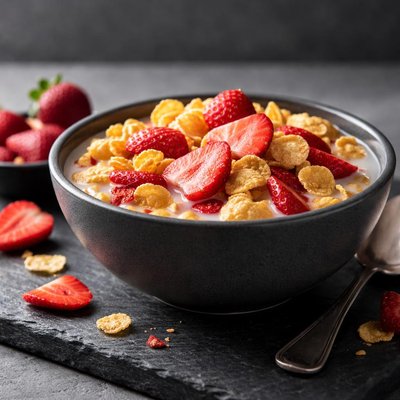 Strawberry corn cereal