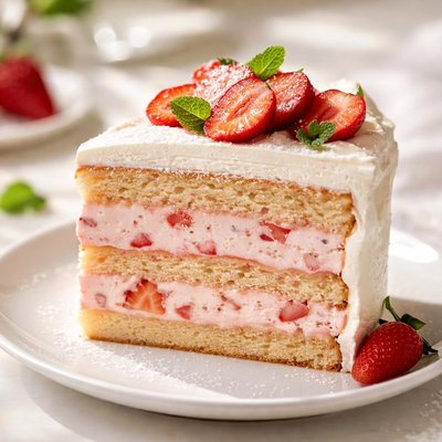 Strawberry cream cake