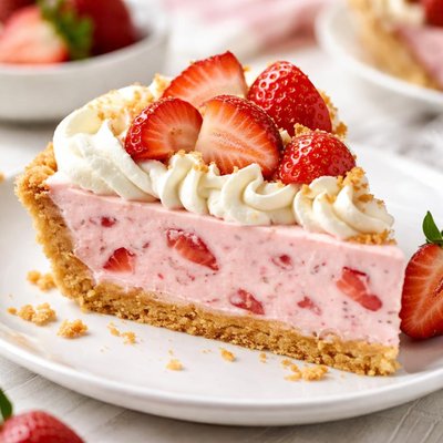 Strawberry cream pie