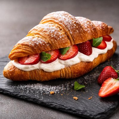 Strawberry croissant