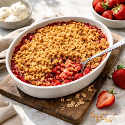 Strawberry crumble