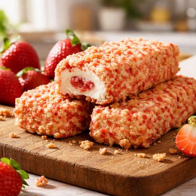 Strawberry crunch icecream bar
