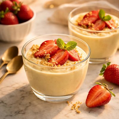 Strawberry custard
