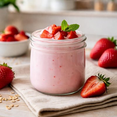 Strawberry dairy free yogurt
