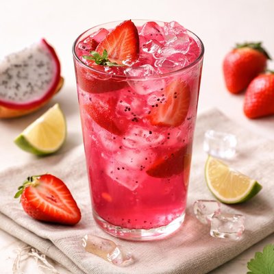 Strawberry dragonfruit refesher