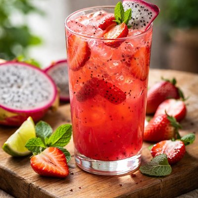 Strawberry dragonfruit refresher