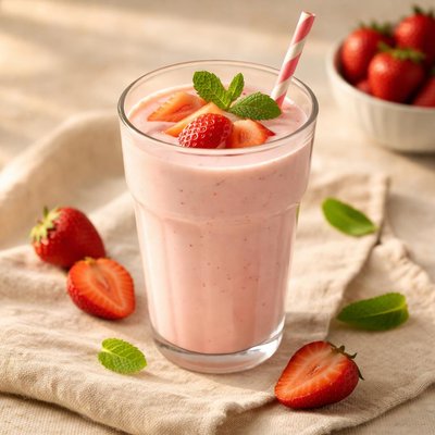 Strawberry drink yogurt