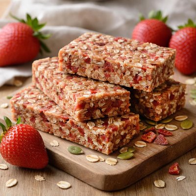 Strawberry energy bar