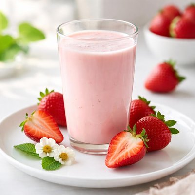 Strawberry flavored milk