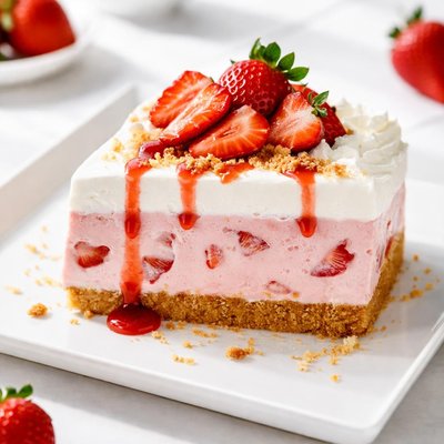 Strawberry ice cream cake