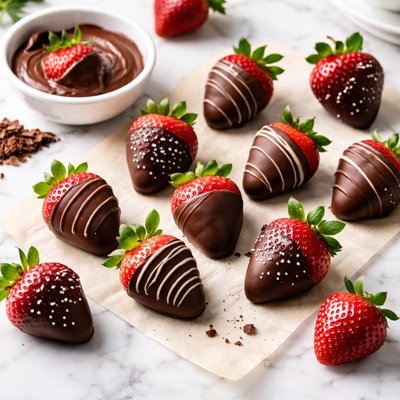 Strawberry in chocolate