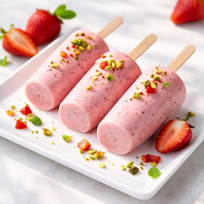 Strawberry kulfi