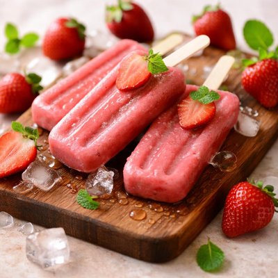 Strawberry lollies