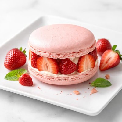 Strawberry macaroon