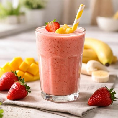 草莓芒果香蕉奶昔