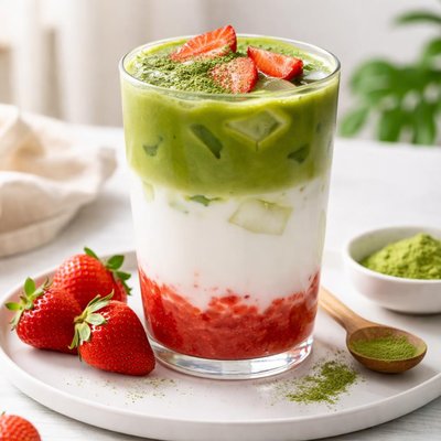 Strawberry matcha