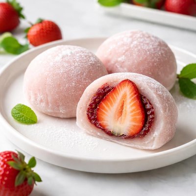 Strawberry mochi