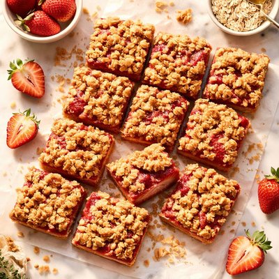 Strawberry oatmeal bar
