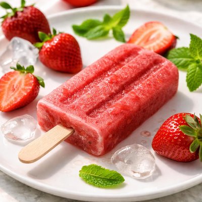 Strawberry popsicle