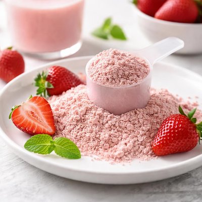 Strawberry protein powder
