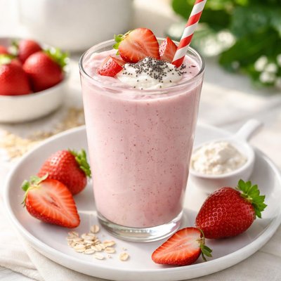 Strawberry protein shake