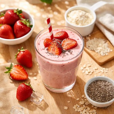 Strawberry protien shake