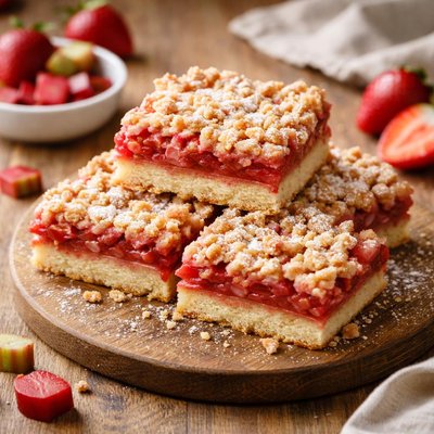 Strawberry rhubarb bar
