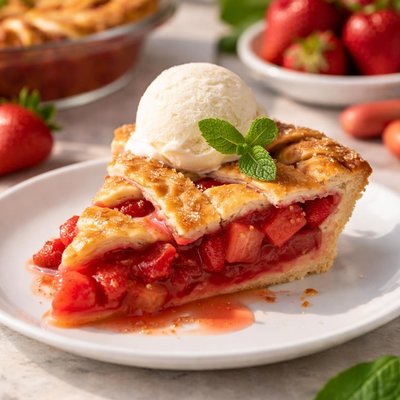 Strawberry rhubarb pie
