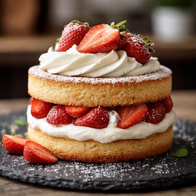 Strawberry shortcake round
