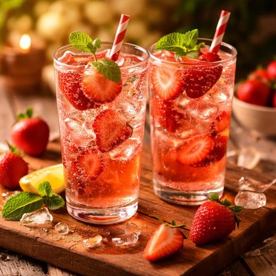 Strawberry soda