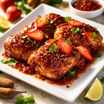 Strawberry tamarind glaze