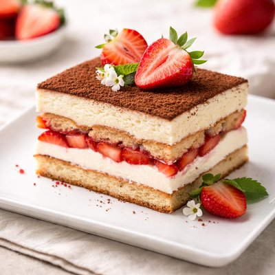 Strawberry tiramisu