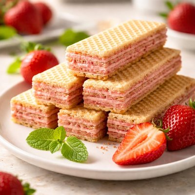 Strawberry wafer