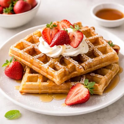 Strawberry waffle