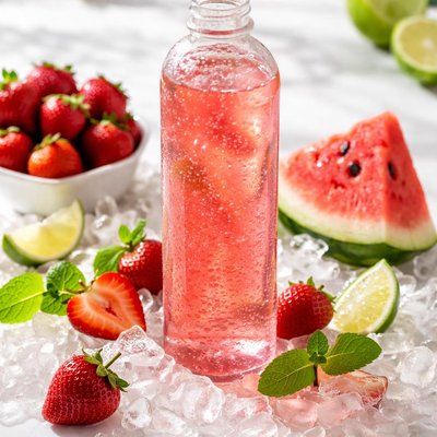 Strawberry watermelon sparkling ice