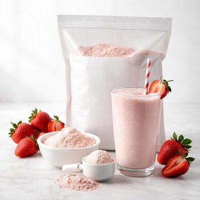 Strawberry whey protein isolate