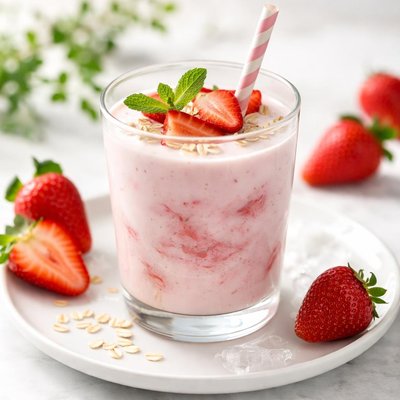 Strawberry yogurt drink