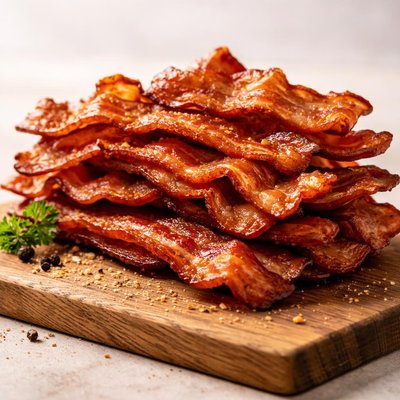 Streaky bacon rashers