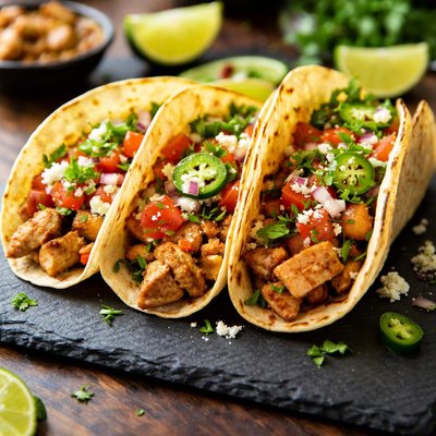 Street chicken taco