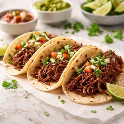 Street taco shredded beef