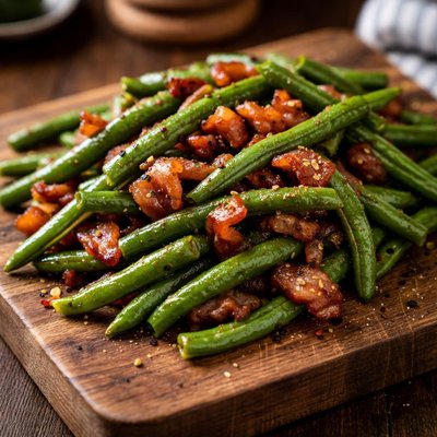 String beans and bacon