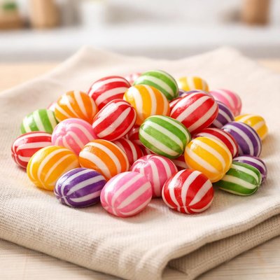 Striped hard candy